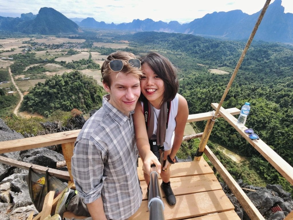 Nam Xay, Vang Vieng – view from 400m above