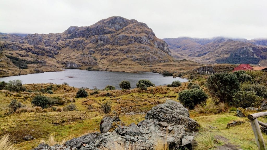 Cajas National Park between the Paramo and Lagoons.