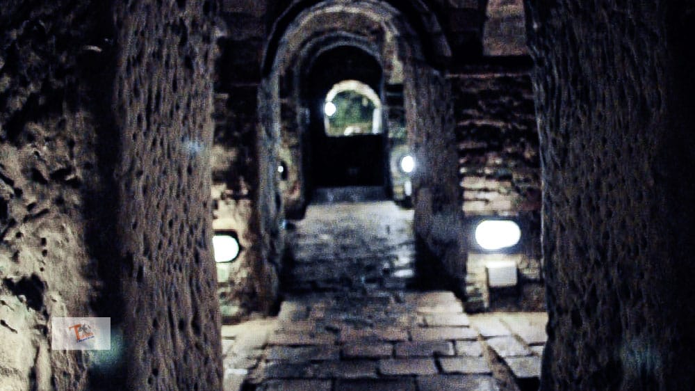 Gradara, caves, inside the tunnels
